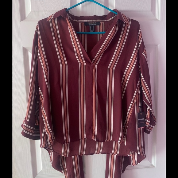 Red striped blouse - Picture 1 of 1